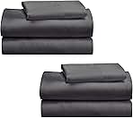 California Design Den 100% Cotton 2-Pack Twin XL Sheet Sets, Soft & Durable Extra Long Twin Bed Sheets, Deep Pockets, Twin XL Sheets, Sateen Weave, Cooling Sheets, Dorm Essentials for Guys (Dark Grey)