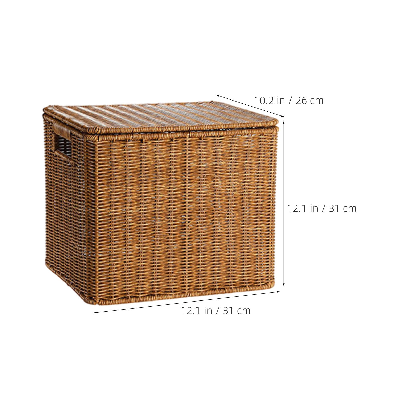 PRETYZOOM Caja Organizadora de Plástico Tapa para Sala, Capacidad Grande, Diseño Minimalista Prueba de Polvo, Adecuado para Hogares Espacio