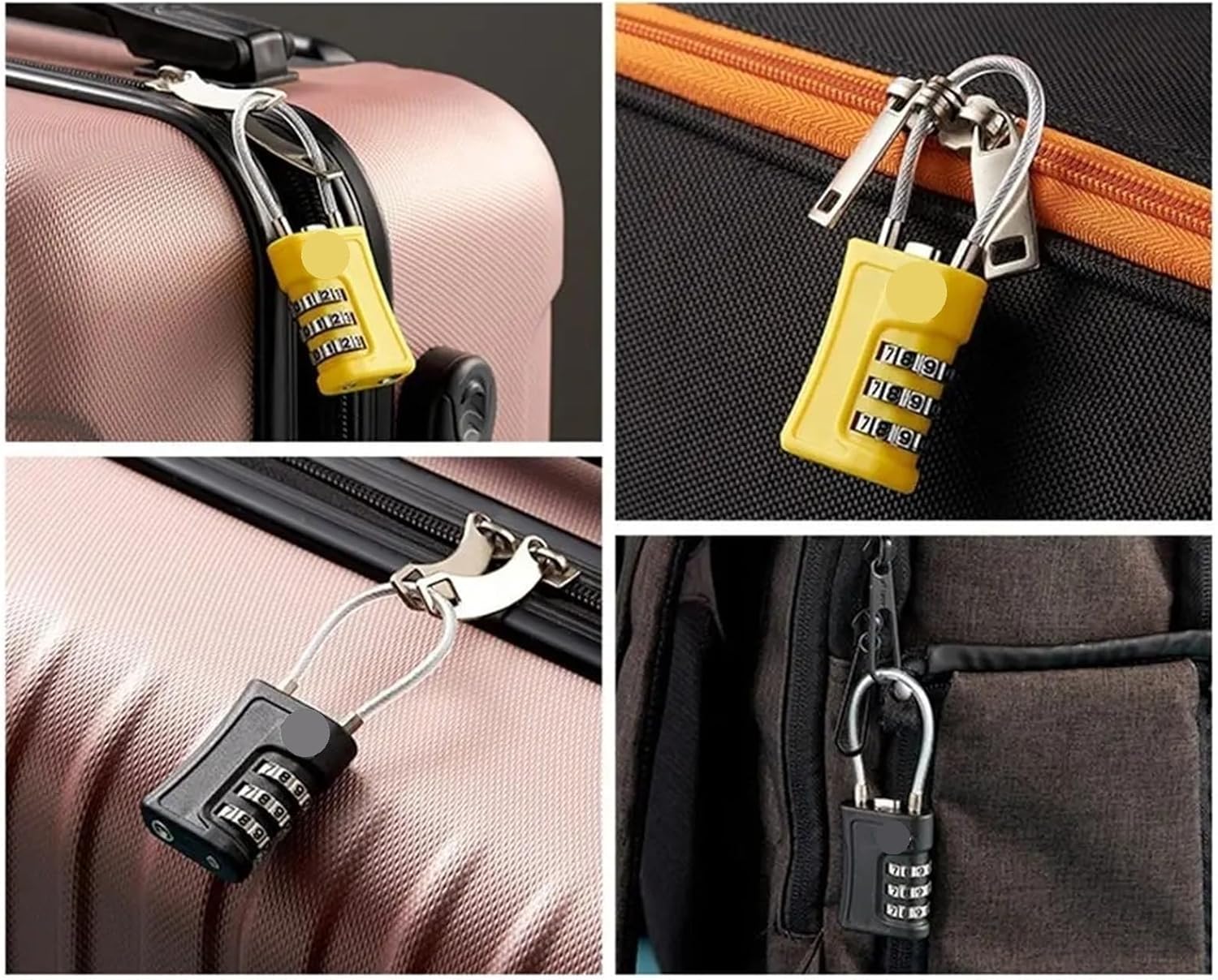 Colorful Code Lock for Travel Luggage Password Changeable Lock Contrast Color Design Padlock Cabinet Locker 1Pcs(D-Blue)