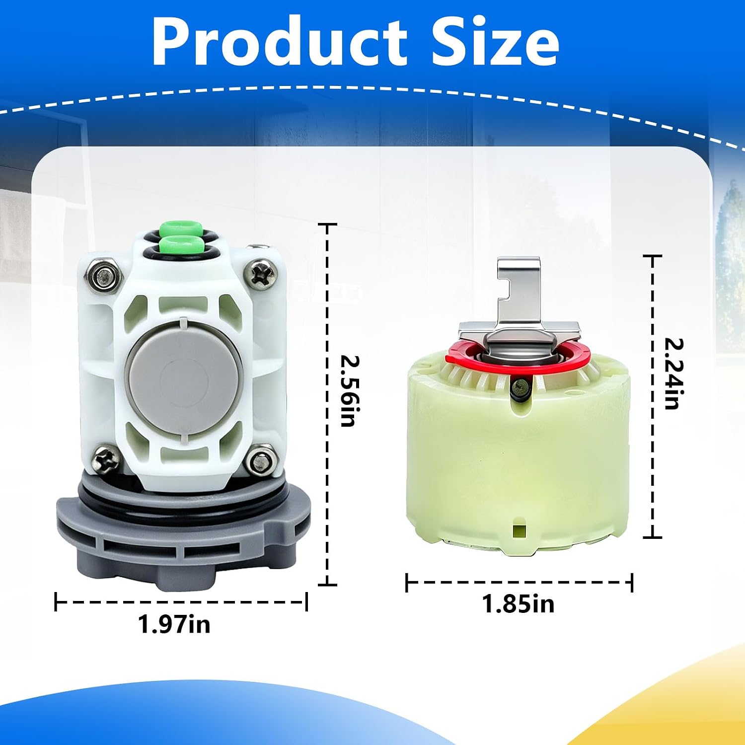 1SET M952100-0070A Pressure Balancing Unit and 023529-0070A Cartridge | Compatible with American Standard Pressure Balance Cartridge, for Tub and Shower