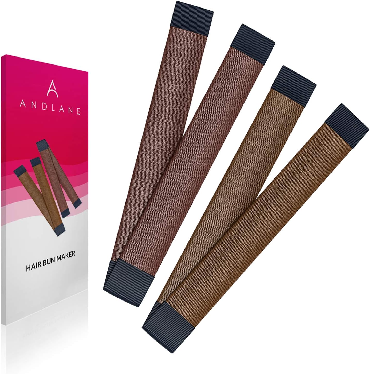 Hair Bun Maker French Twist Hair Fold Wrap Snap by Andlane (1 Brown, 1