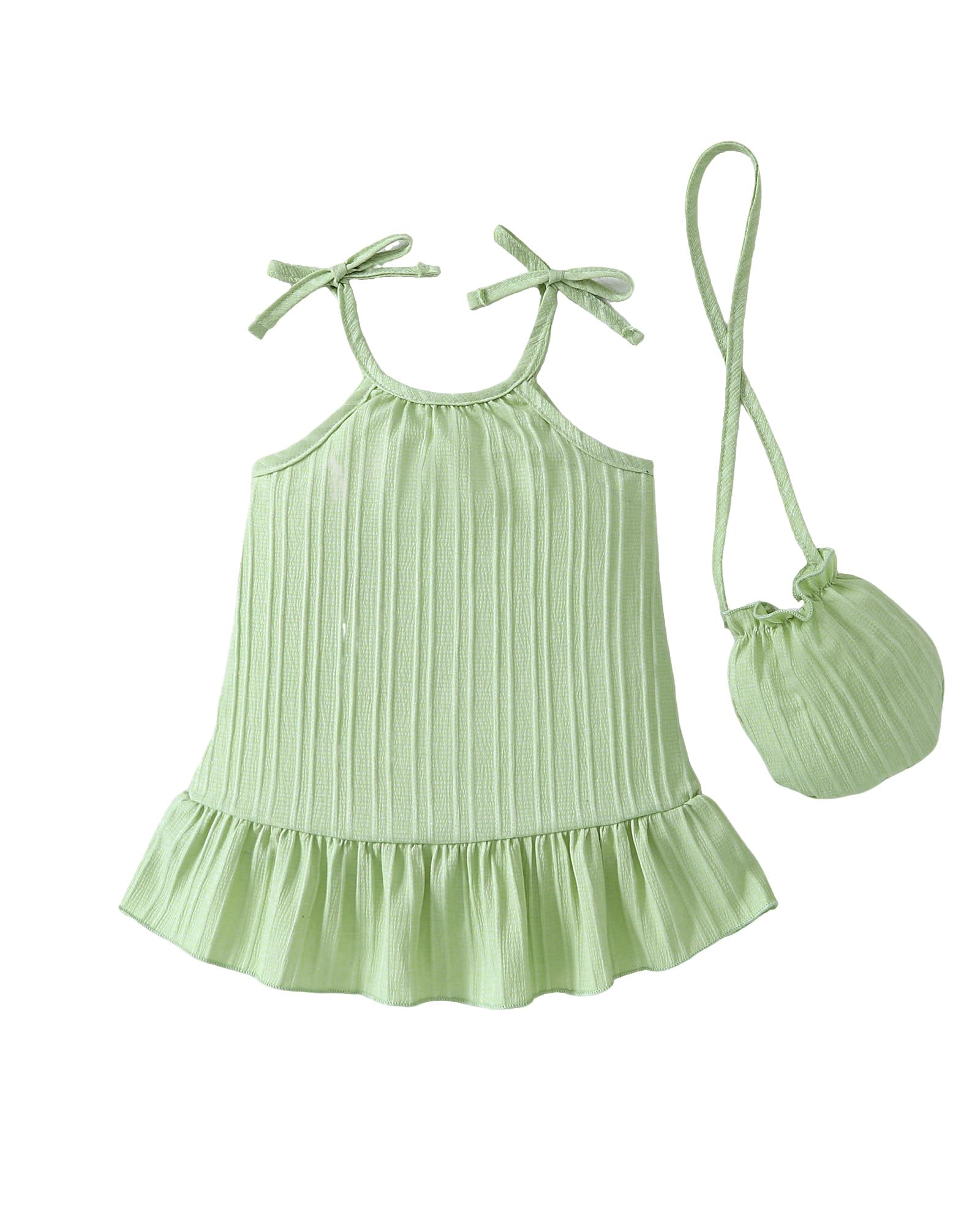 Weebaby Toddler Girl Clothes Baby Summer Outfits Sleeveless Halter Top Ruffle Short Set Cute Kids Clothes Girls