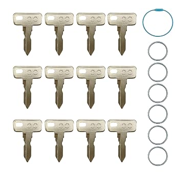 12 Pack Golf Cart Keys Compatible with Club Car DS 1982-Up & Precedent 2004-Up Gas/Electric Models - Replacement for OEM 1012505 Ignition Keys