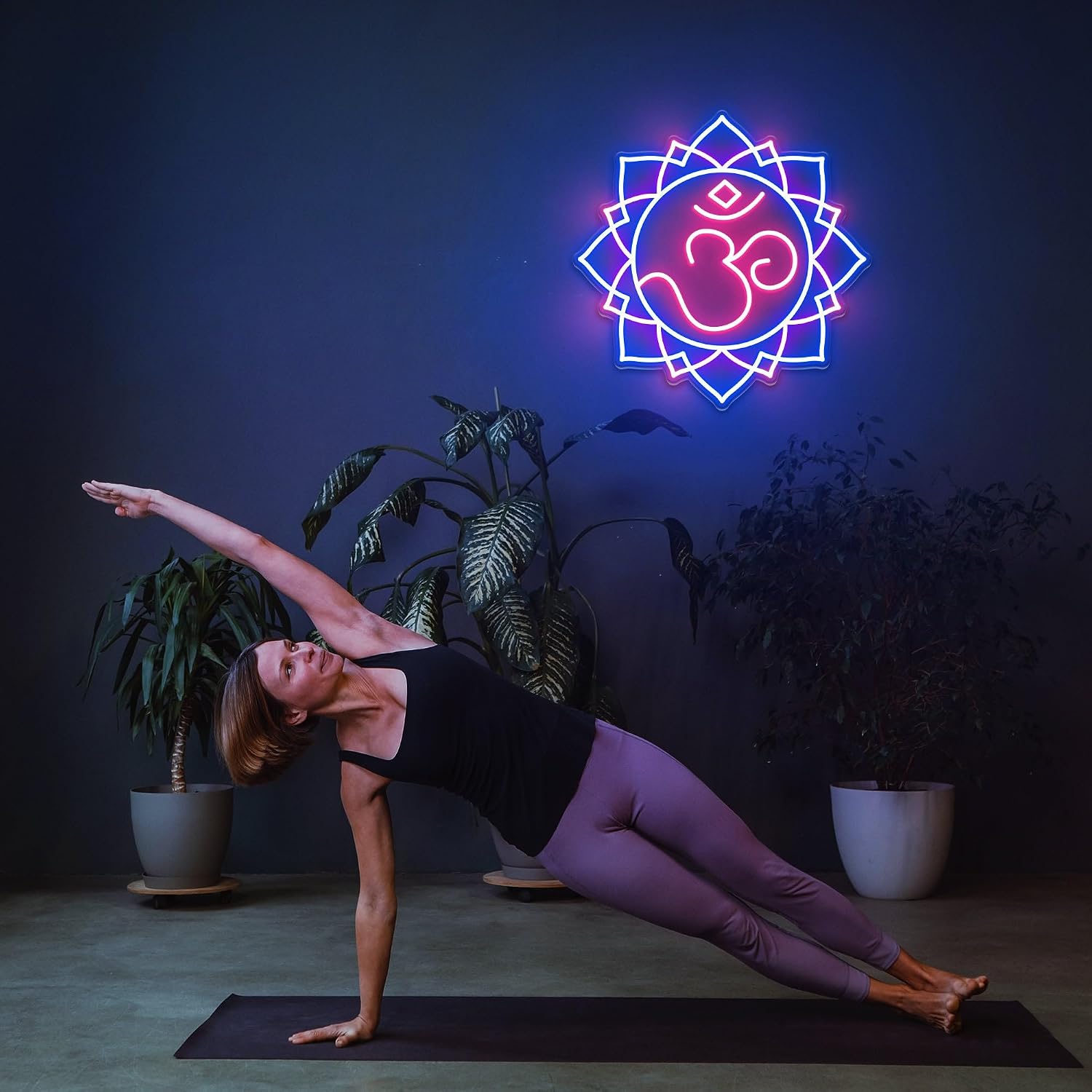 Om Symbol LED Neon Sign for Yoga Studio Zen Room Hindu Home Wall Decor Meditation Room Namaste Sign Housewarming Gift Spiritual Wall Art