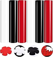 Vista 9 de Puff Vinyl Transferencia de calor – 8 hojas (12 x 10 pulgadas) de vinilo de transferencia de calor blanco 3D Puff HTV negro Puff hierro sobre vinilo