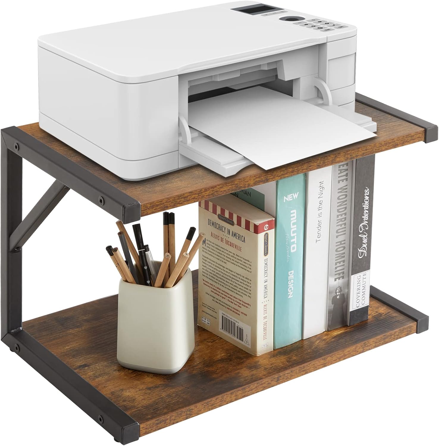 IBUYKE 2Tier Desktop Printer Stand Holder, MultiPurpose Desk