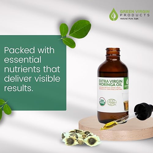 Miniatura 5 de Aceite de moringa orgánico prensado en frío extra virgen 100 puro grado alimenticio