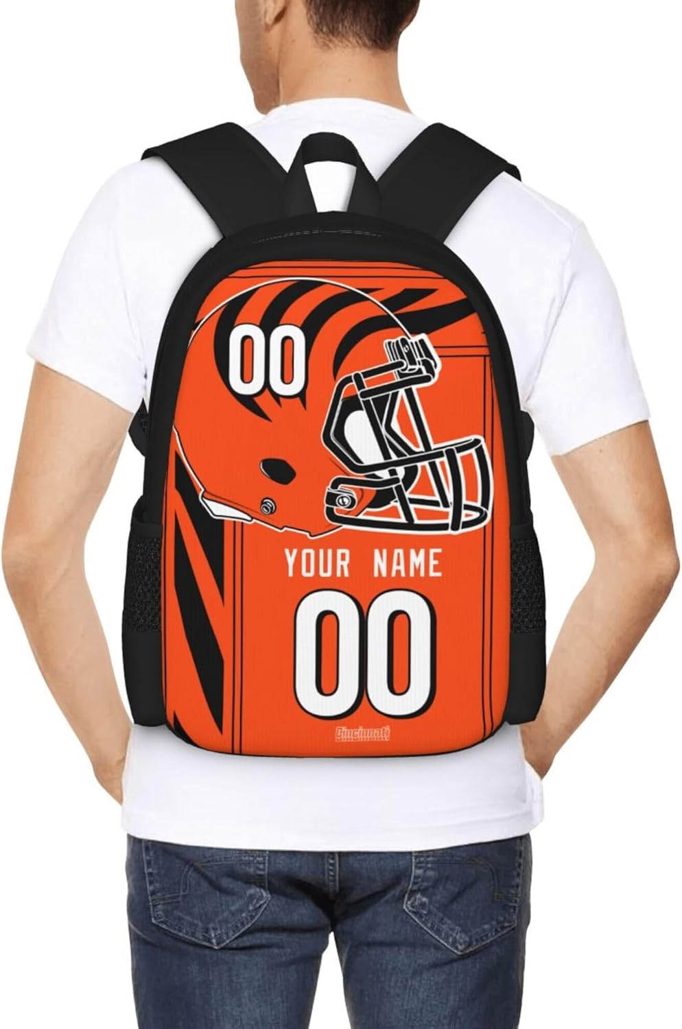 ANTKING Cincinnati Backpack Customized High capacity Personalized Any Name and Number Fans Gifts for Kids Men