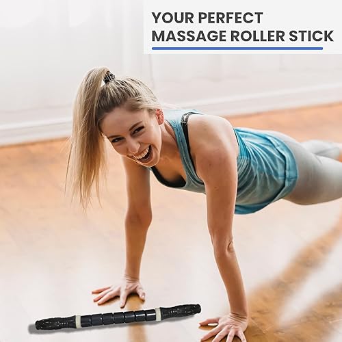 Miniatura 4 de Muscle Roller Stick Ctwctr - Rodillo de masaje para drenaje linfático, masajeador de celulitis, masajeador de piernas para circulación y alivio del