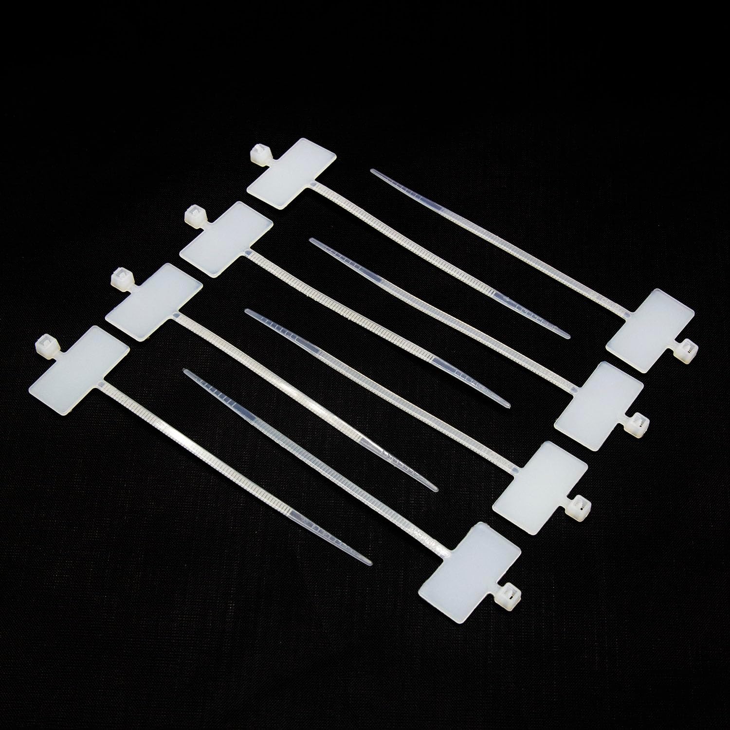 Plastic Cable Tie With Inner Label 200 Pcs Write on Tags Wire Zip Ties Cable Mark Tags 3 x 100 mm Nylon Power Marking Label Binding Strap