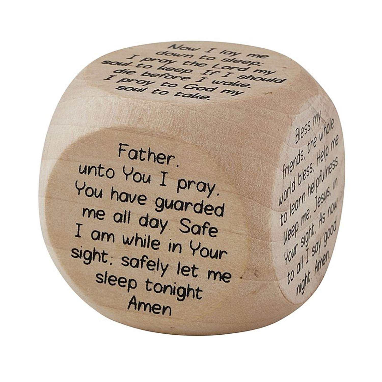 Amazon.com: Needzo Bedtime Prayer Cubes Large Wooden Die with 6