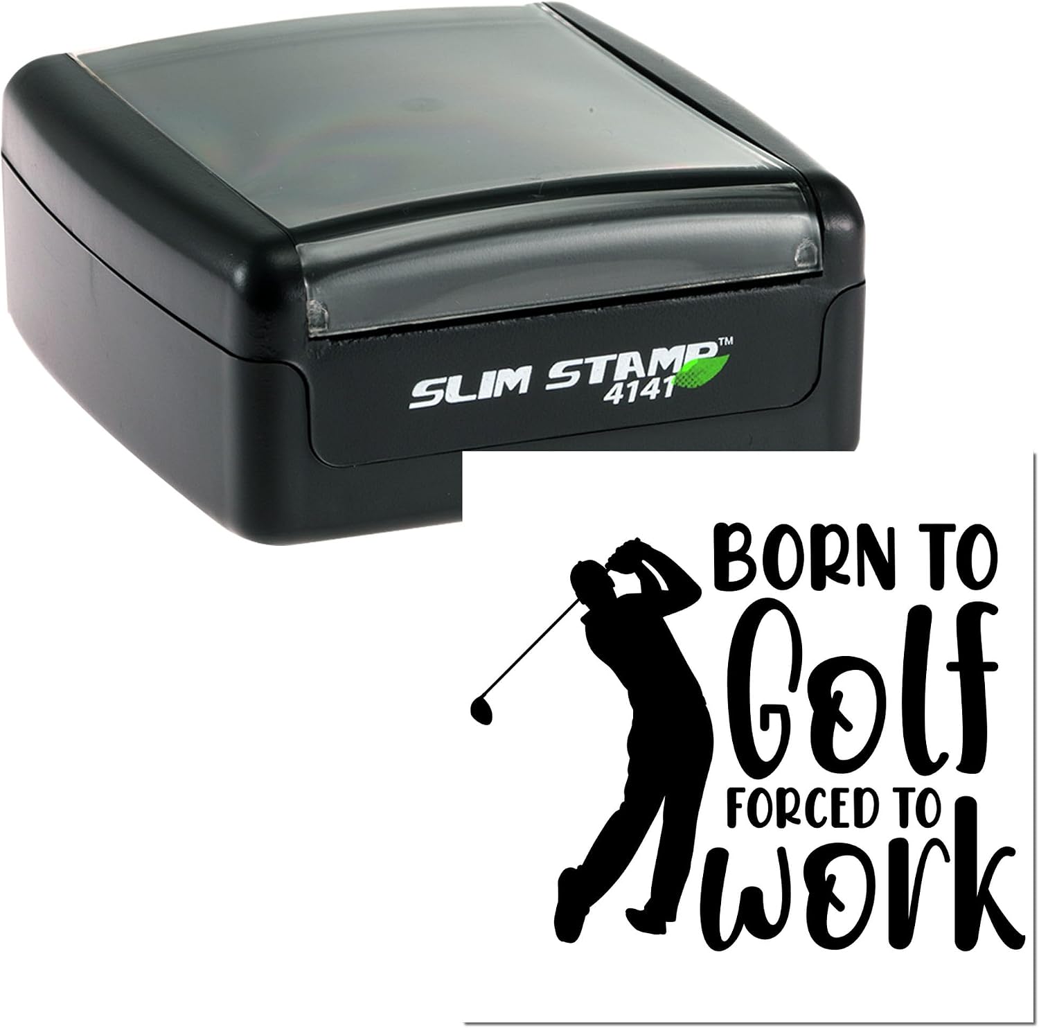 Golf Life Statement Rubber Stamp Professional Grade for Scrapbooking, Standard 1-5/8" Square Wood Handle Durable Ink Enthusiasts, Card Making, Journals, and Craft Supplies Projects
