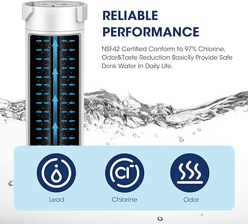 Miniatura 5 de MARRIOTTO Filtro de agua XWF, repuesto para GE XWF, refrigerador original XWF compatible con puerta francesa GE, paquete de 2 (no XWFE)