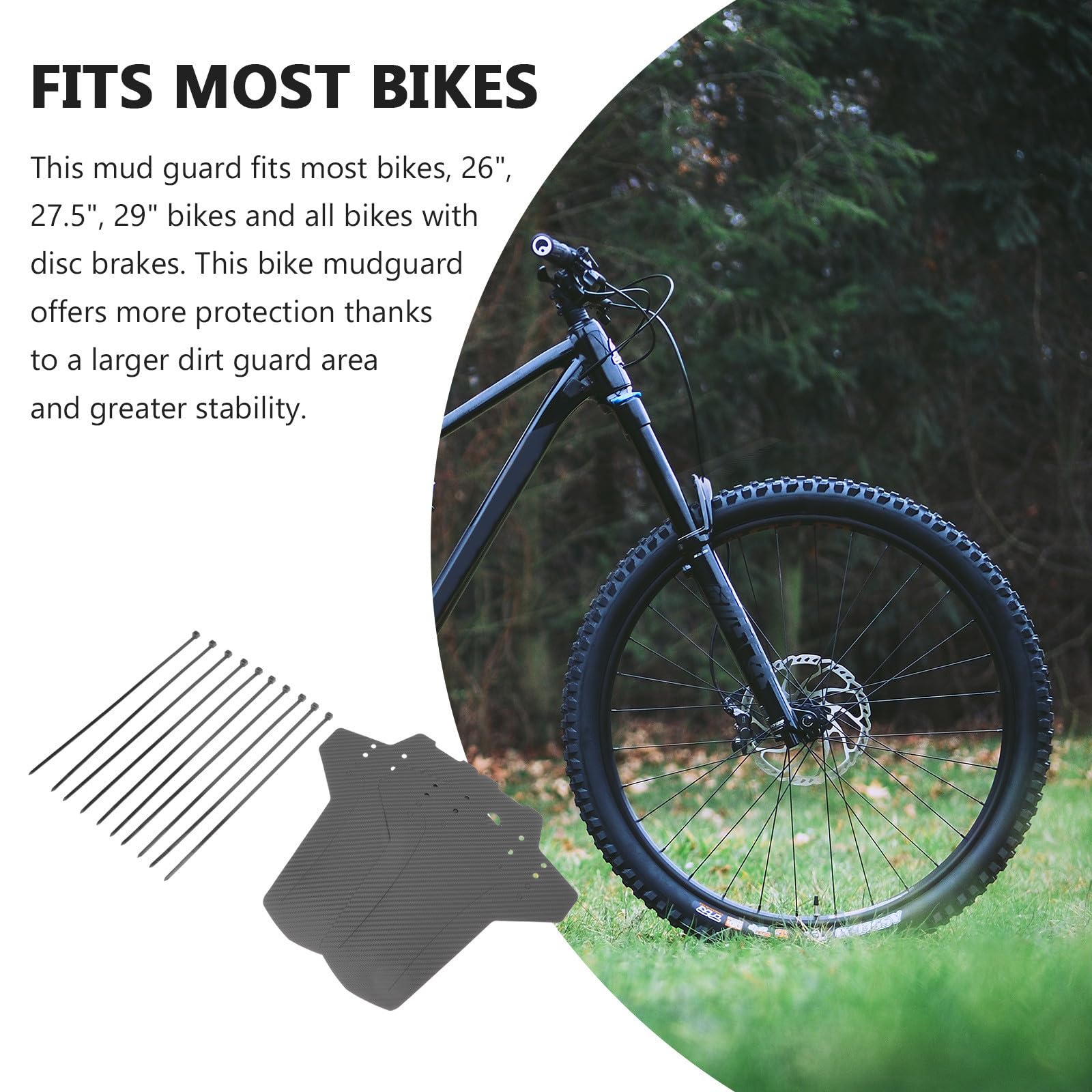 Guardabarros De Bicicleta Mudguard Práctico Antisalpicaduras para Ciclismo Compatible con Material Duradero Y Seguro