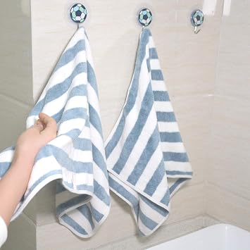 VIVOTE Microfibre Hand Towels for Bathroom, Super Soft & Fluffy Hand Towels, Super Water Absorbent & Quick Dry Towels, 100% Microfibre, 40x76cm 2 Pcs blue