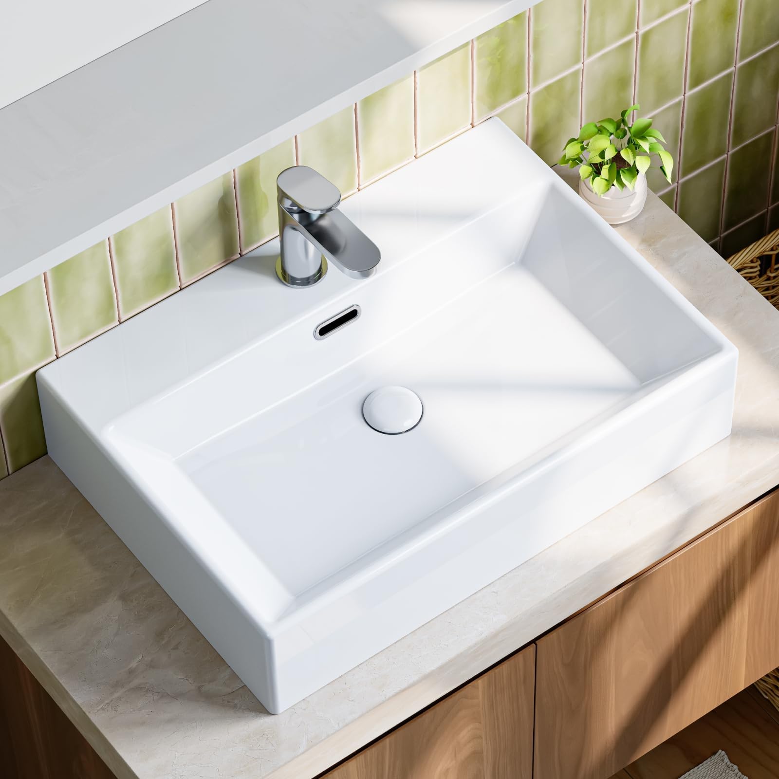 Waschtisch Mit Aufsatzwaschbecken 60 Cm