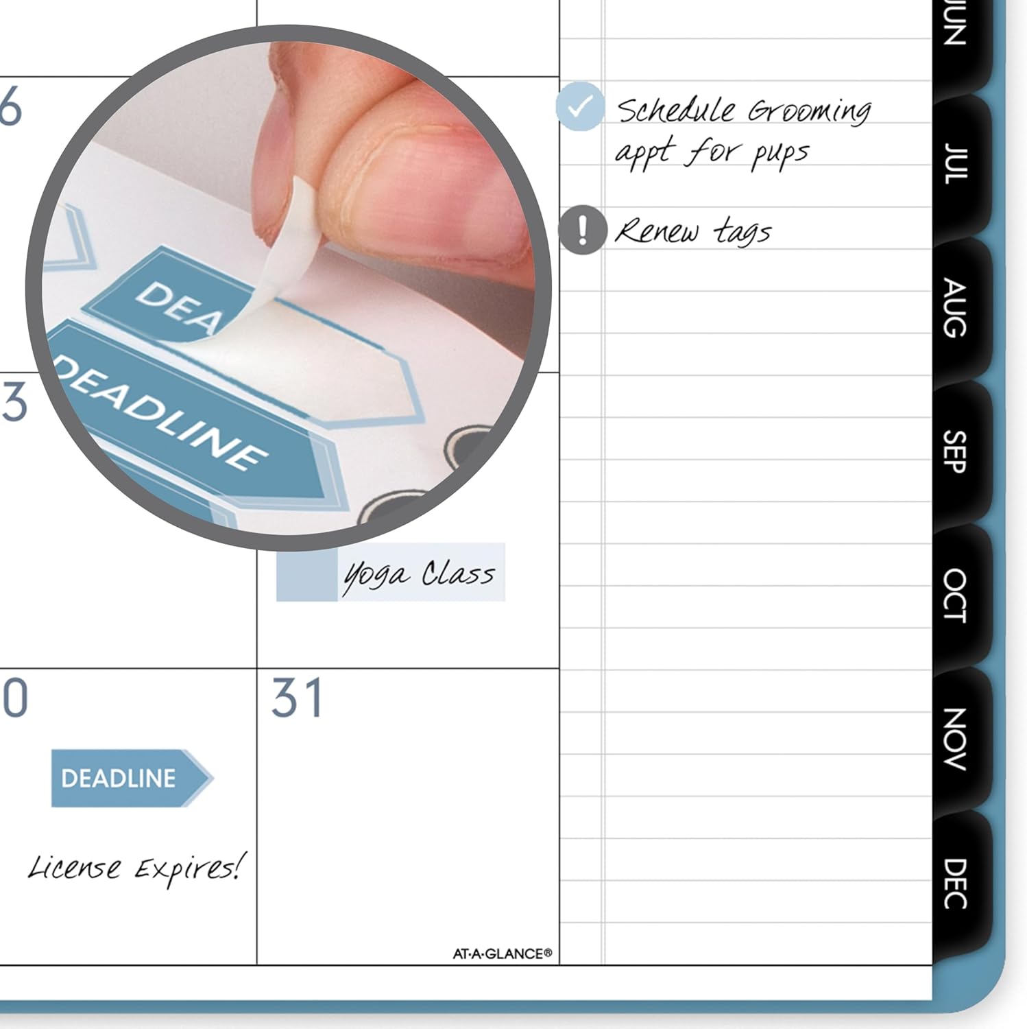 AT-A-GLANCE 2026 Planner, Weekly & Monthly, 8.25" x 11", Large, Contemporary Lite, Sky Blue (7095XL3826)