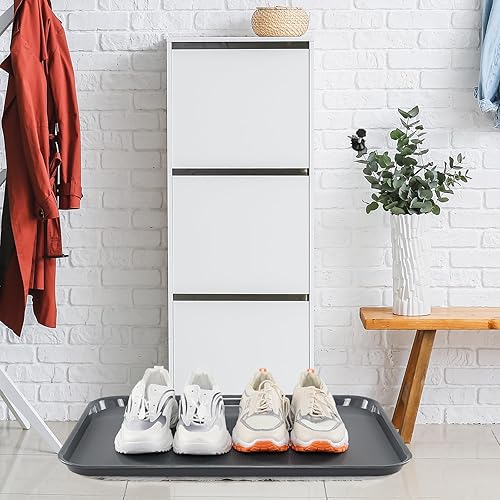 Miniatura 6 de Paquete de 6 bandejas grandes de plástico para servir, bandeja de plástico de 25.28 x 17.06 pulgadas, bandeja de alimentación de animales o bandeja