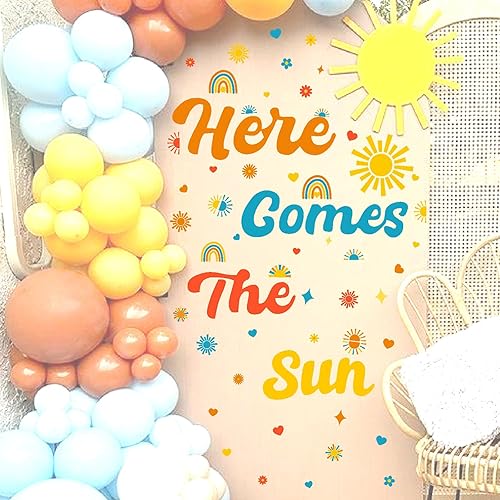 Vista 56 de Barri Design Suministros para fiesta de feliz cumpleaños, decoraciones de primer cumpleaños para niños, telón de fondo de fiesta de caramelo