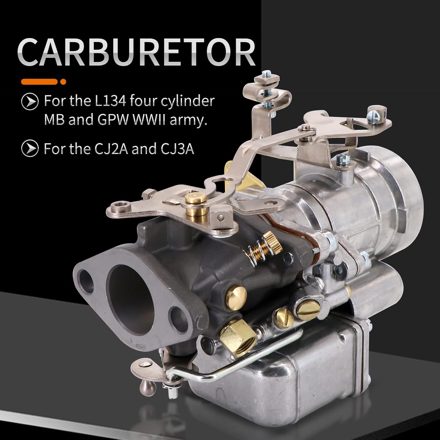 Dokili Brand New A1223 G503 1 Barrel Carburetor for Willys L134 MB, CJ2A, CJ3A for Ford GPW WWII Army J.eep, Compatible with W-O 539/636-S, Fits 1941-1950 2.2L (134 cu in) L-Head Engine