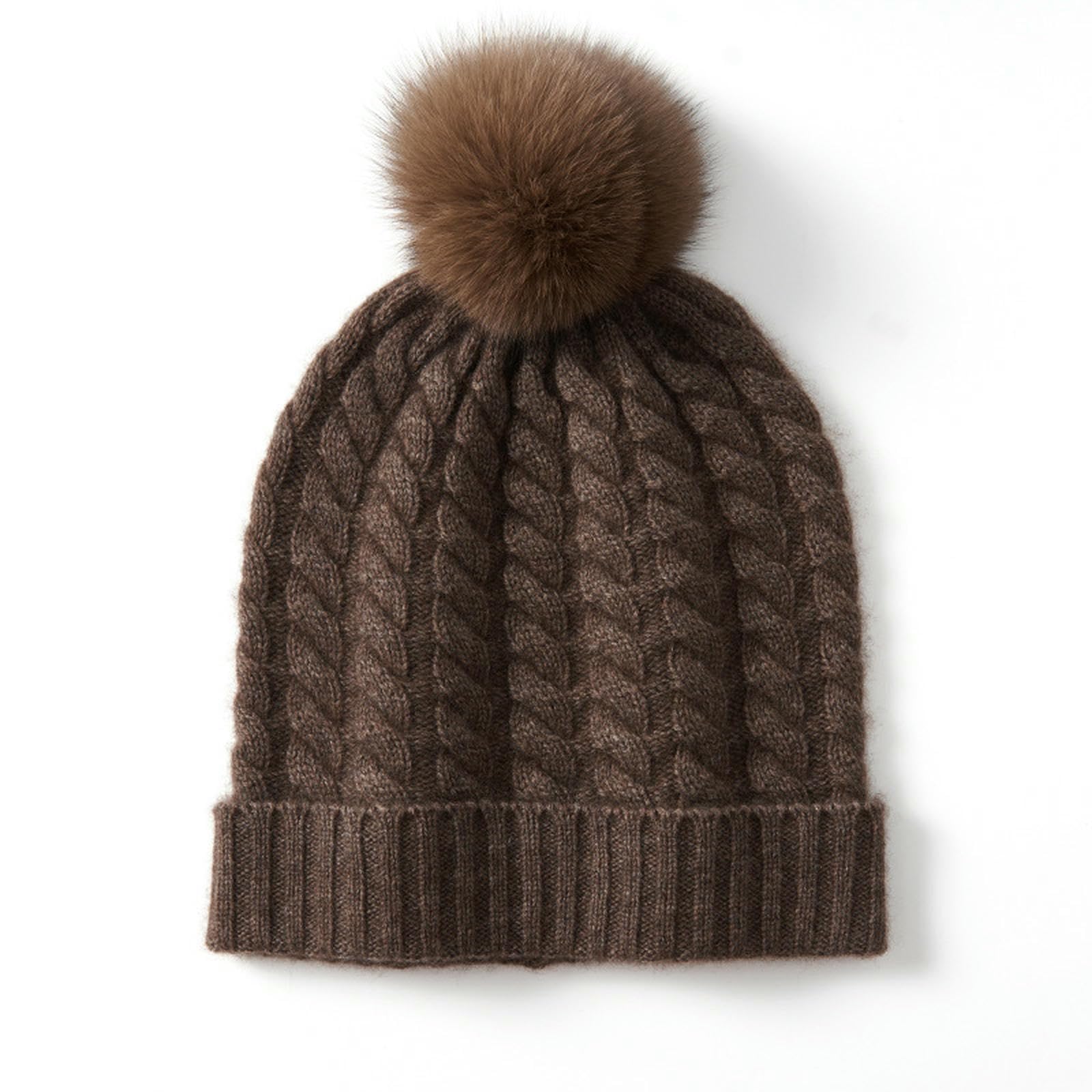 Gorro de punto grueso con protección para los oídos sombrero cálido imitación cachemira