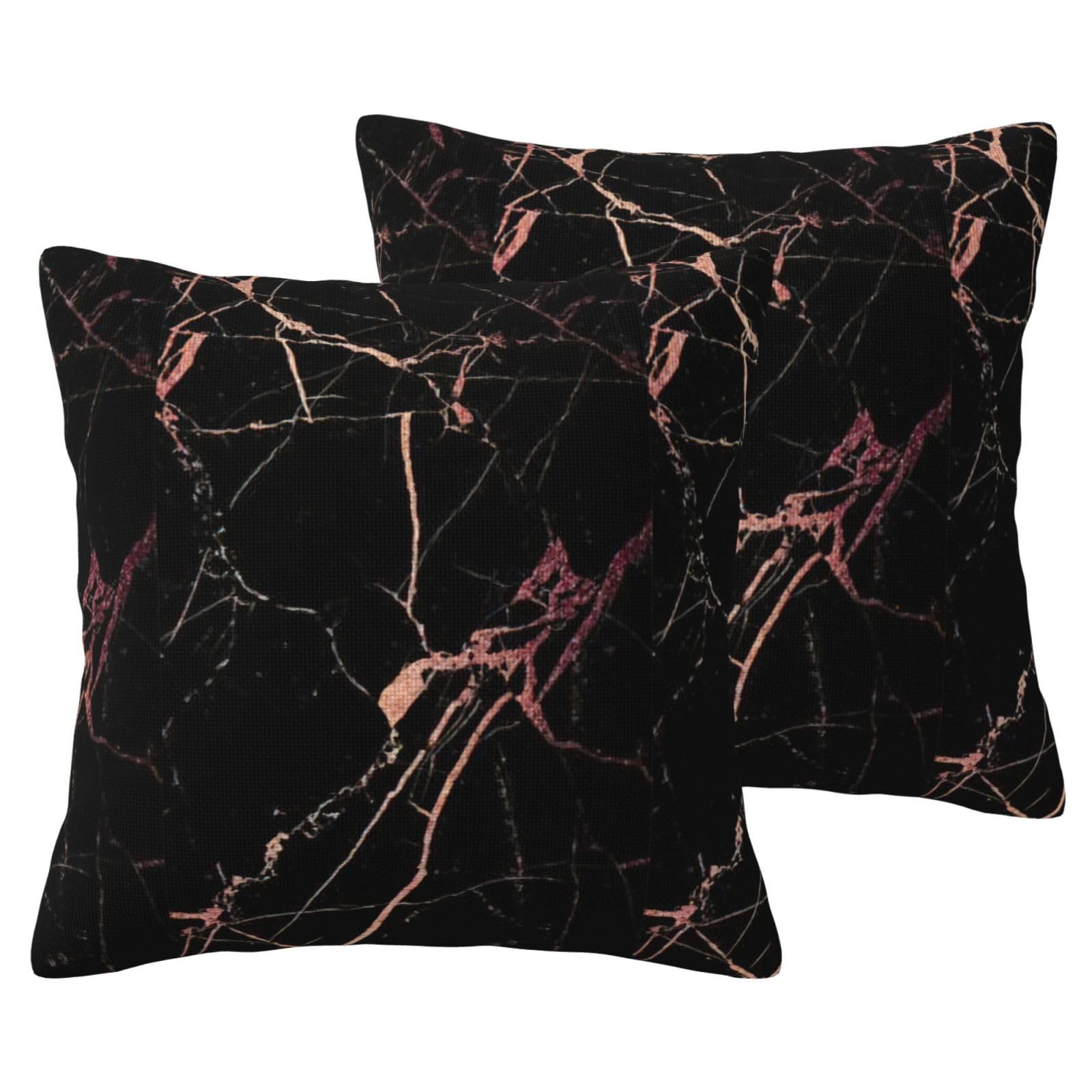 Housse de coussin marbre et or rose pour sublimer le canapé de votre salon