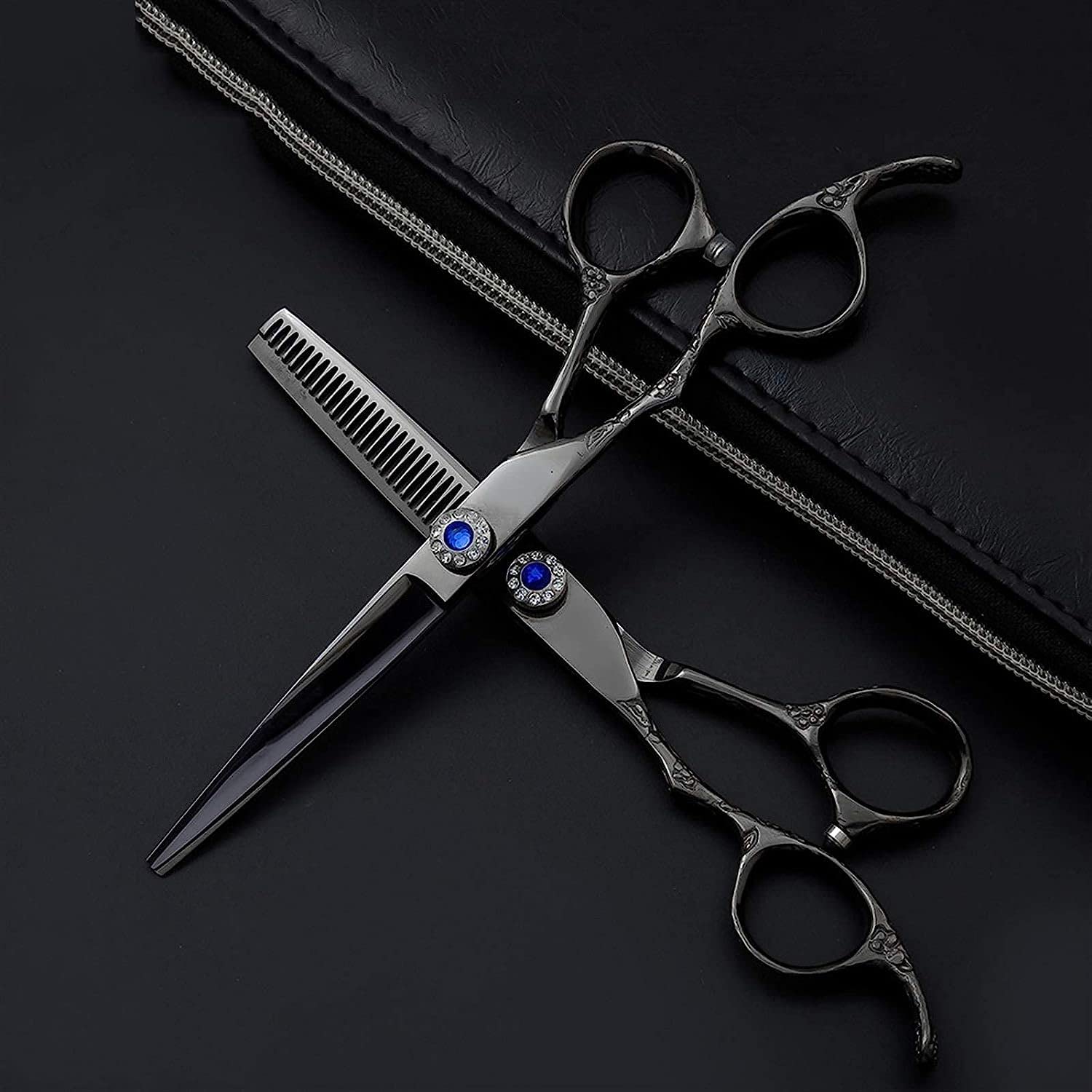 Forbici da parrucchiere Forbici per capelli Forbici professionali da parrucchiere per mancini Forbici per sfoltire per salone, barbiere o uso domestico, leggere e affilate-6,0 pollici (2 pezzi A)