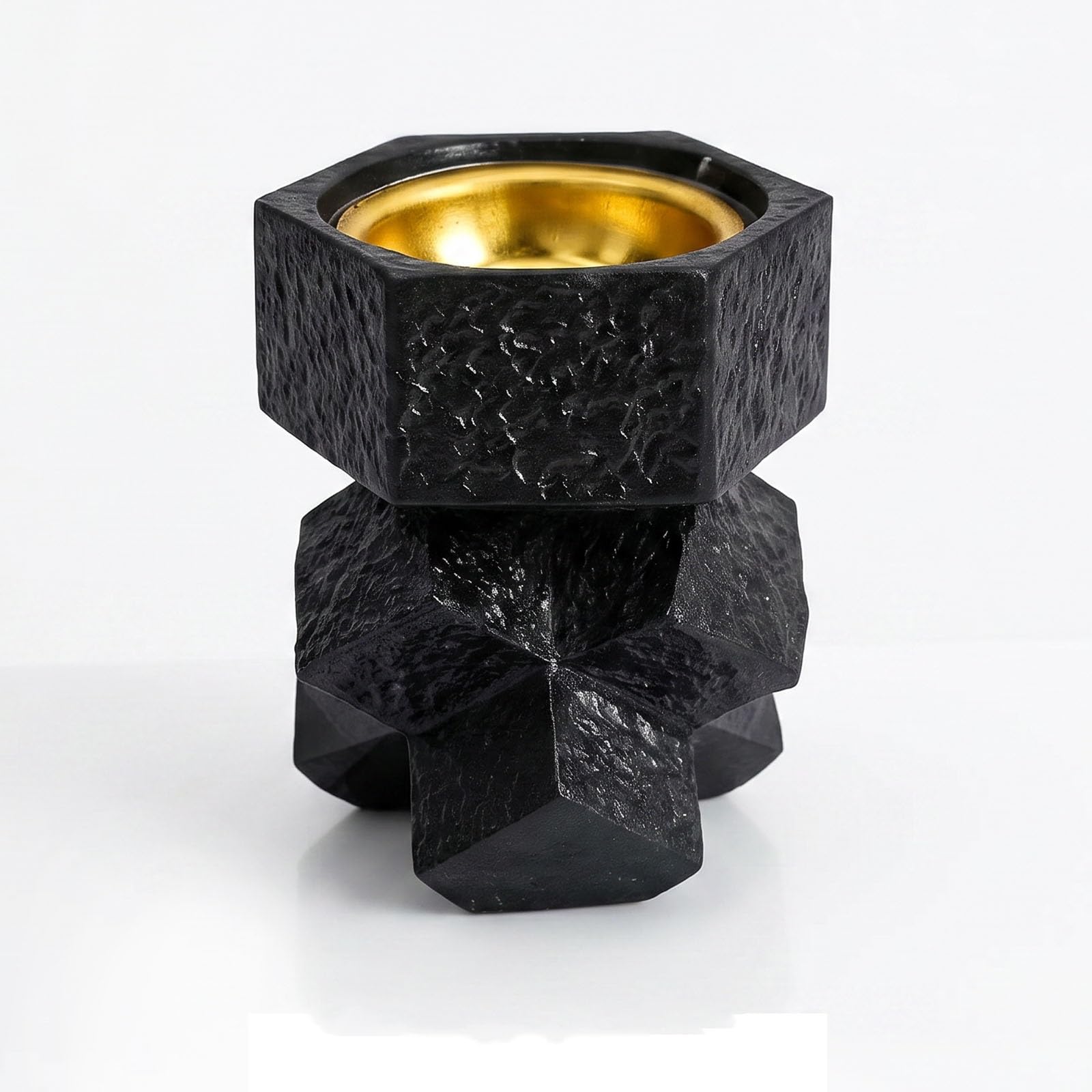 Zen Cross Knot Incense Burner Resin Meditation Aromatherapy Holder(Black)
