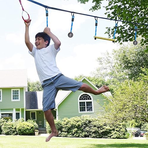 Miniatura 10 de BeneLabel 2 barras de obstáculos Ninja Monkey, barras de carrera de obstáculos, juego al aire libre, carrera de obstáculos