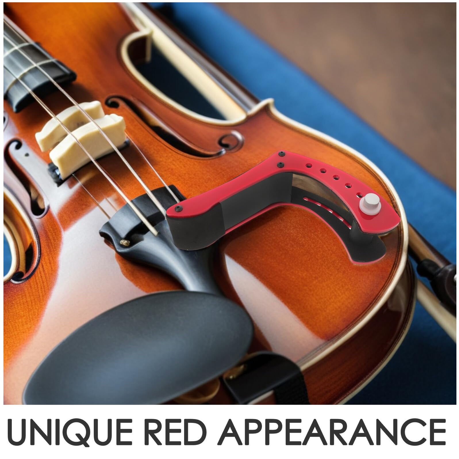SUPVOX Supporto Regolabile per Gambe Chitarra Elettrica con Imbottitura in Spugna Rossa, Poggia Chitarra Ergonomico per Musicisti Professionisti, Stabile e Portatile per Prove e Concerti