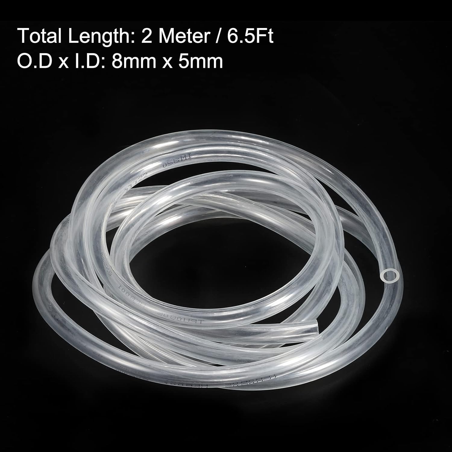 M METERXITY Pneumatic Tubing - Polyurethane Air Compressor Hose Pipe, Apply to Air Line Transfer (8mm OD 5mm ID, 6Ft, Clear)