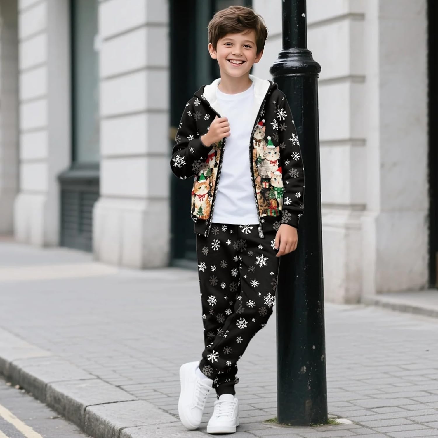 HUIACONG Children Sweatsuits for Girls Long Sleeve Sweat Suit for Boys Sweat Set