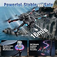 Vista 6 de Drones GPS A189 con cámara para adultos 4K, tiempo de vuelo de 60 minutos, evitación de obstáculos de 360°, pantalla de 4.5 pulgadas, cuadricóptero