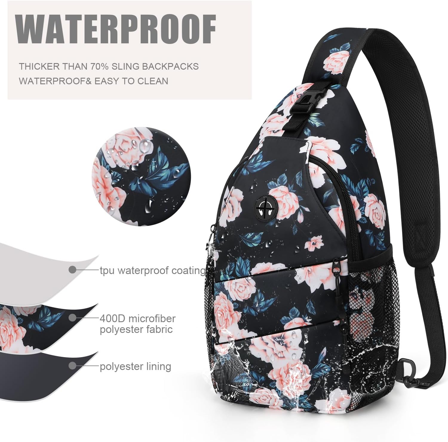 Crossbody Bags for Women Men Trendy Sling Bag Backpack Casual Chest Bag with Convertible Shoulder Strap - Image 4