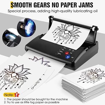 Tattoo Stencil Transfer Copier Printer with 20PCS Stencil Sheets Tattoo Stencil Printer for Men and Women, Tattoo Supplies