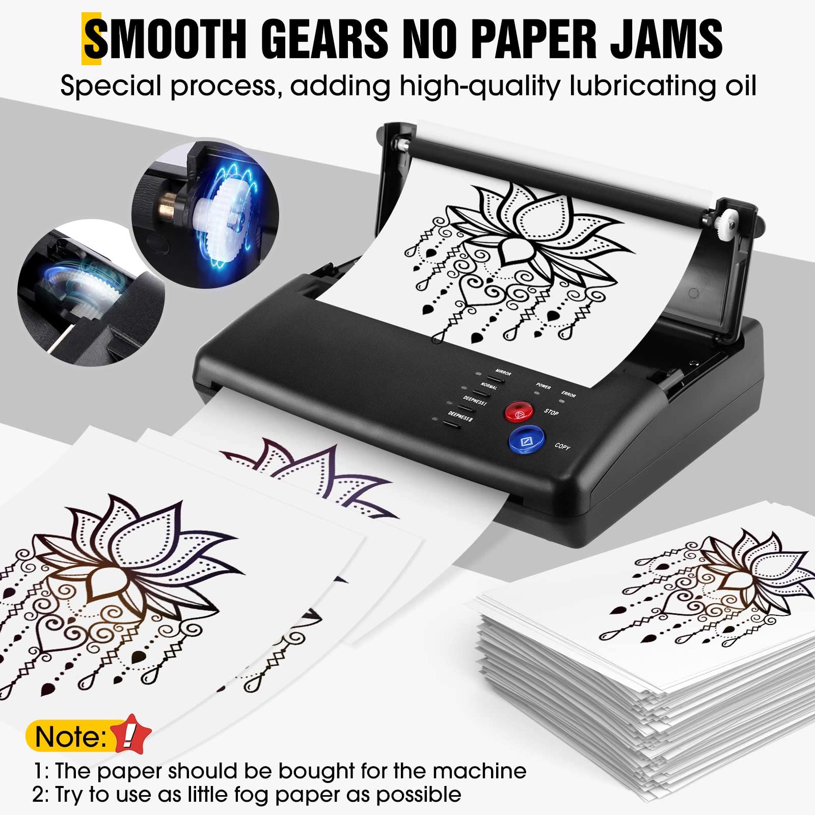 Tattoo Transfer Stencil Machine Copier Printer with 20pcs Free Tattoo Stencil Transfer Paper Tattoo Transfer Stencil Machine