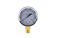 Vista 5 de SÜA - Manómetro de alta presión para regulador de acetileno 0-400 psi - 2.5 pulgadas