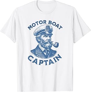 Funny Motor Boat Captain T-Shirt