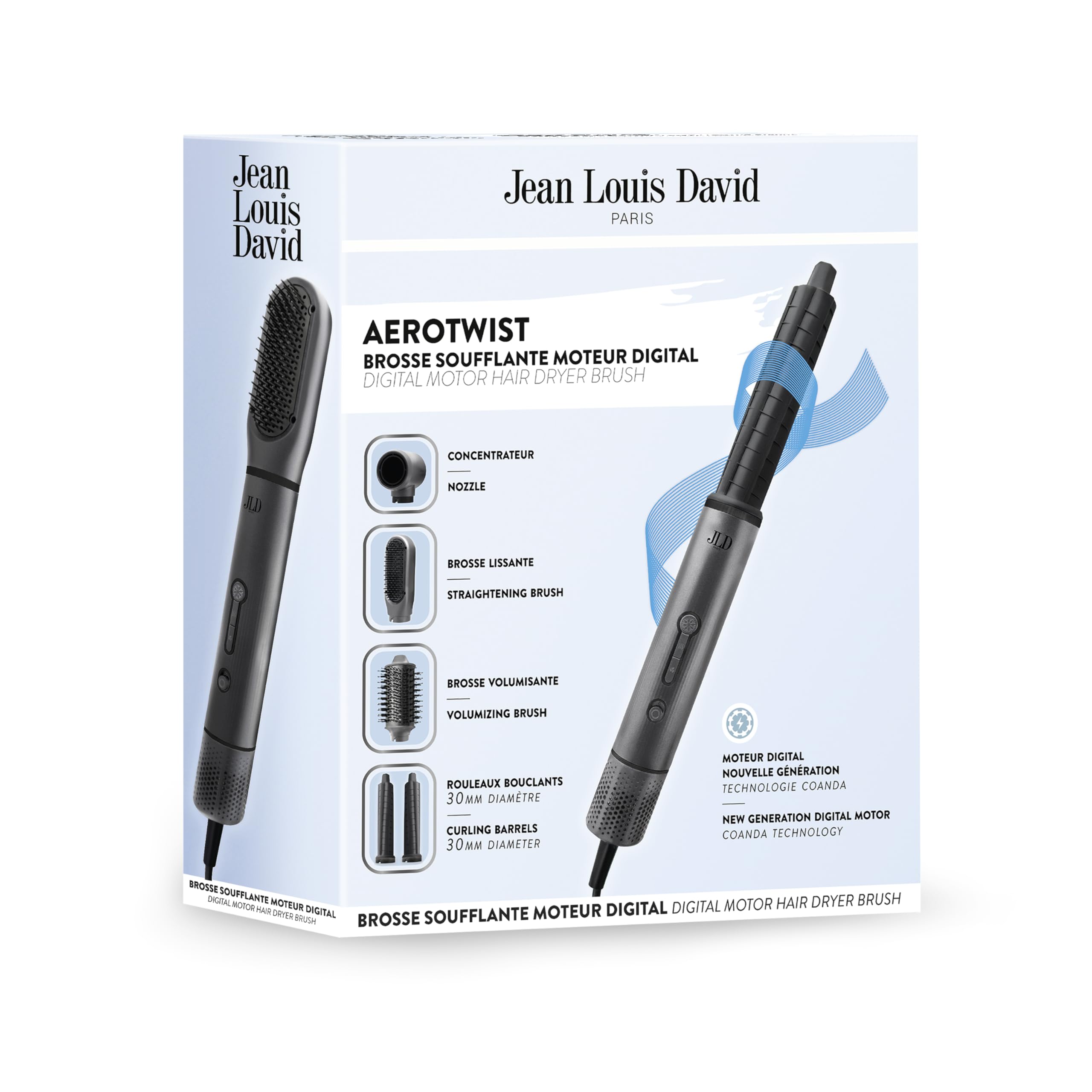 Demeliss Saint Algue – Spazzola rotante da salone – 2 diametri 40 e 50 mm – Asciugatura facile e precisa – Effetto liscio, volume e movimento – Rivestimento in ceramica