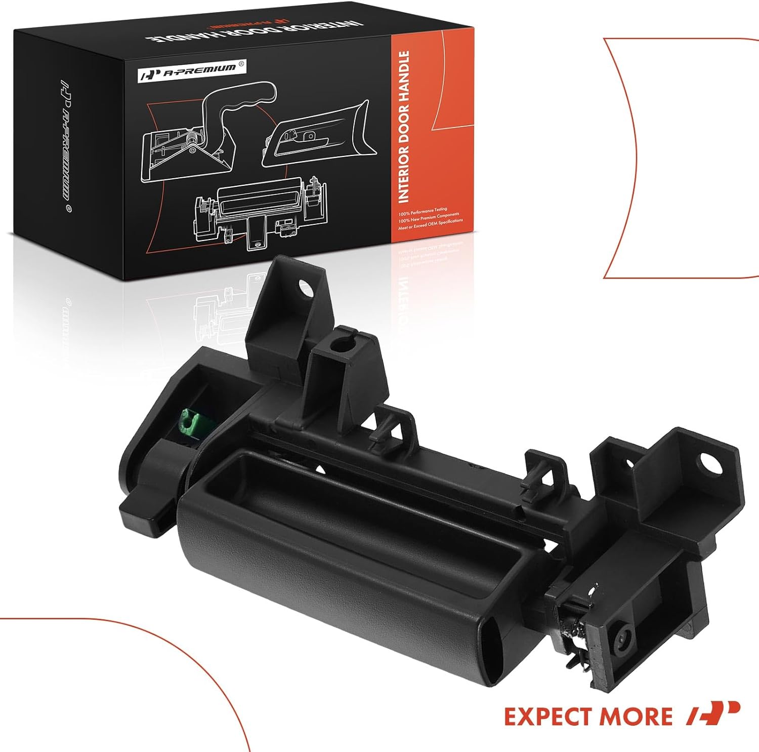 A-Premium Rear Right Passenger Side Interior Door Handle Compatible with Dodge Grand Caravan 2008-2020 & Chrysler Town & Country 2008-2016 & Volkswagen Routan 2009-2014 & Ram C/V 2012-2015, Black