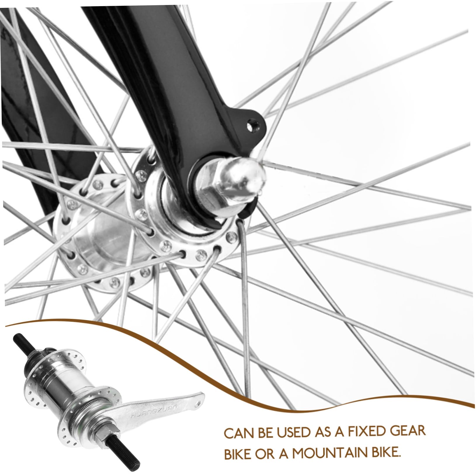 Gatuida Mozzo Freno Posteriore Bici in Acciaio Argento 36 Fori | Set 1 Pezzo, Design Ergonomico Leggero, Stile Elegante e Moderno per Ricambio Bici