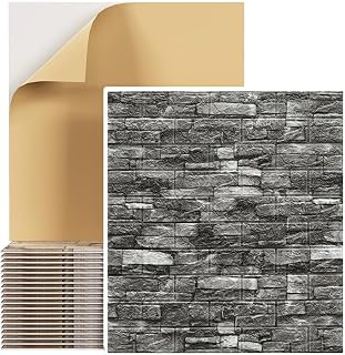 Modern Brick Effect Self-Adhesive Wall Panels, Easy to Cut and Install for Children's Rooms, Stairs, and Glass Surfaces