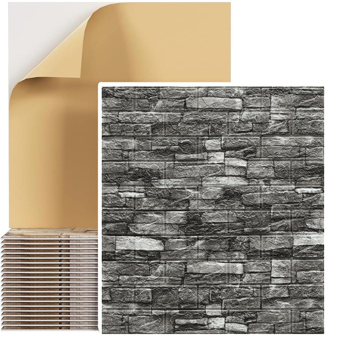 Carreaux muraux pour chambres d'enfants et escaliers, décoration moderne en brique, 40 pcs