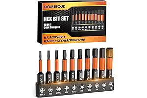 10pcs Hex Easy Drive Socket Set with Multipurpose Storage Case