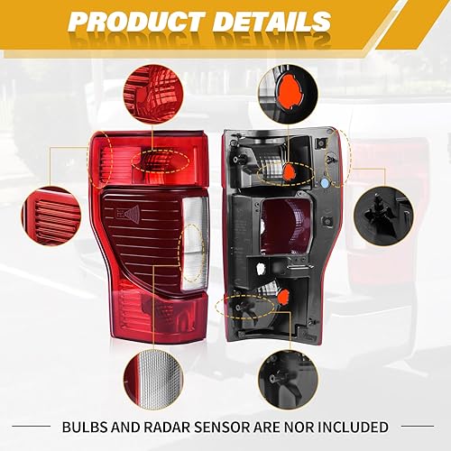 Miniatura 2 de LIDNADY Conjunto de luz trasera compatible con Ford Super Duty F250 F350 2020 2021 2022 2023 con punto ciego sin modelos LED, reemplazo de lámpara