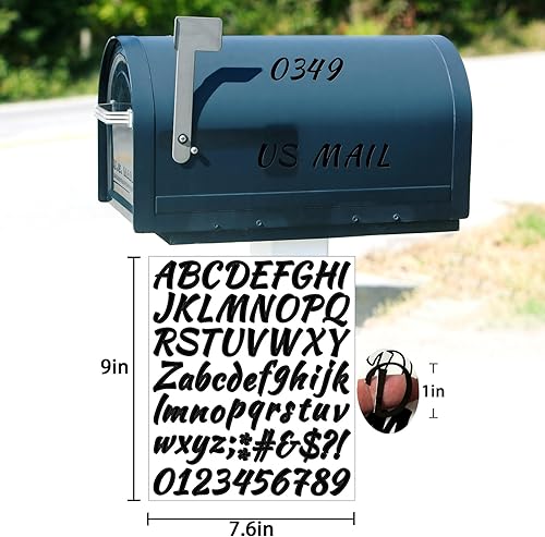 Miniatura 10 de Llewyn 780 piezas de 10 hojas de calcomanías de letras, calcomanías de vinilo con números de buzón, calcomanías autoadhesivas impermeables para