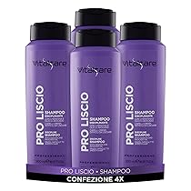 Vitalcare | PRO Liscio – Shampoo Disciplinante, con Cheratina e Olio di Avocado, 4 x 500ml