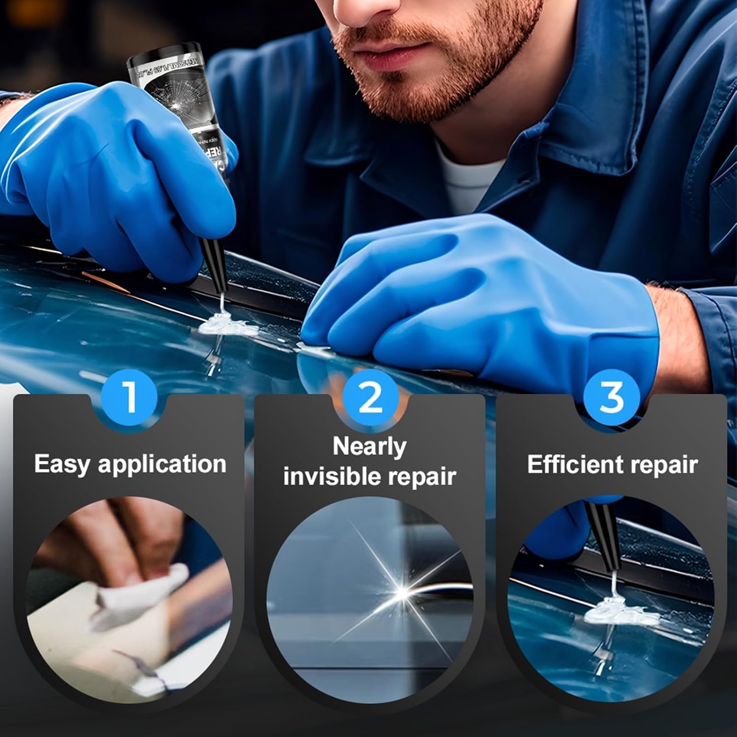 2026 Windshield Crack Repair Kit,Car Windshield Crack Repair Kit, Glass Repair Liquid for Cracks, Rock Chip Repair Kit Windshield, Windshield Chip Repair Kit. (1) — view 5