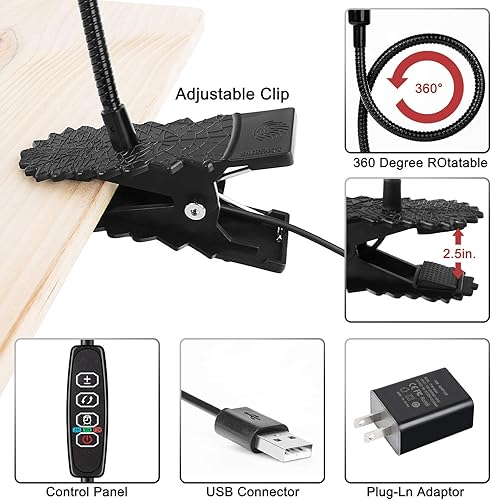 Miniatura 4 de LONSRIVE Luces de cultivo para plantas de interior (paquete de 3) luces LED de cultivo de plantas, 9 ajustes regulables, lámpara de crecimiento de