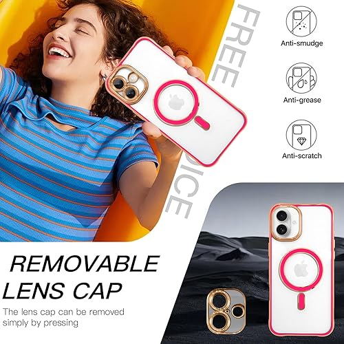 Vista 272 de Fiyart - Funda transparente magnética con purpurina para iPhone 12 para mujeres, con grabado "Love" metálico, protección para cámara y antigolpes